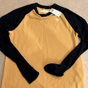 Boys Abercrombie long sleeve waffle shirt